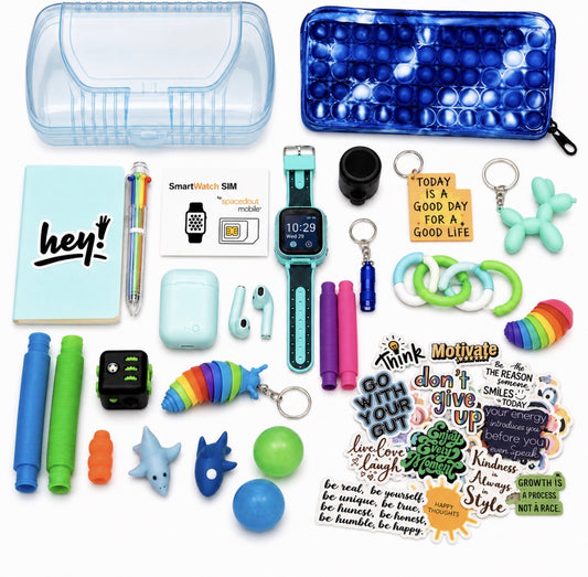 Kids Blue Calming Kit-GPS Tracker-Cellular Calling-Texting