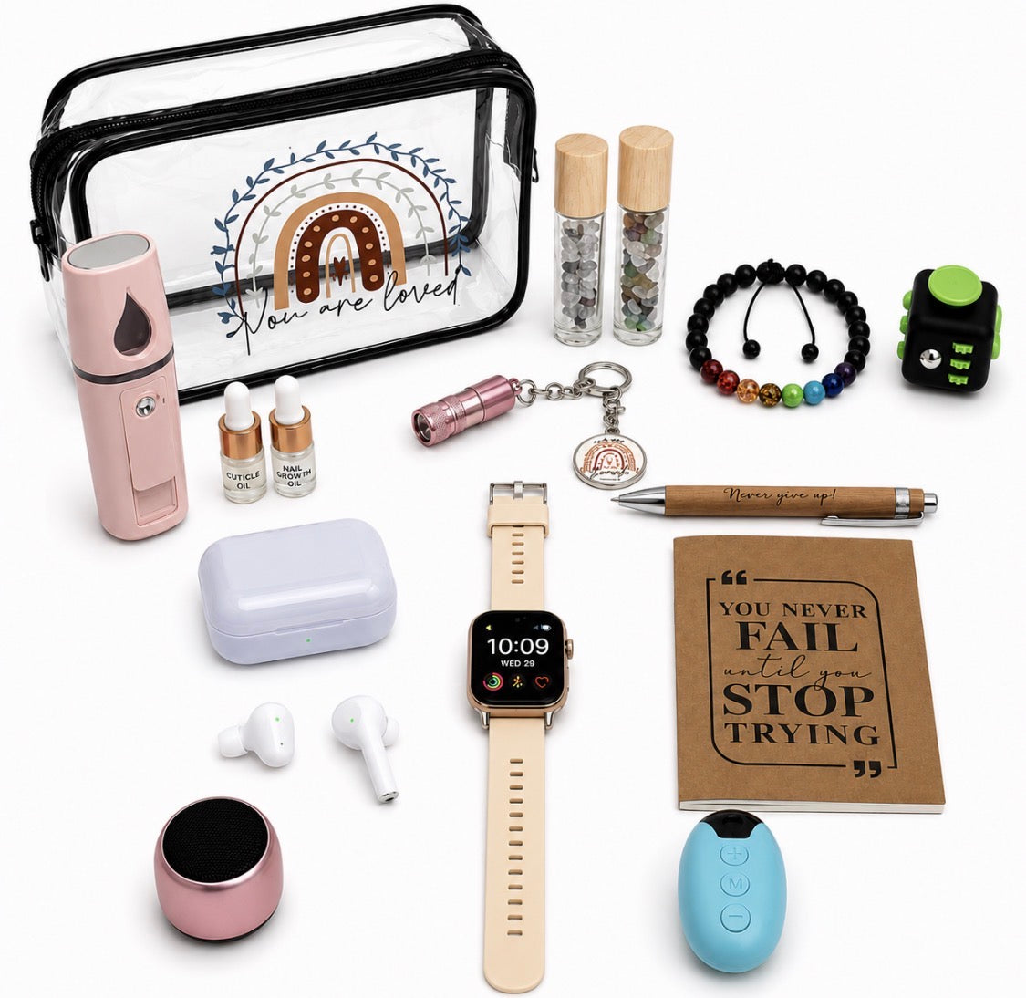 White Calming Kit With New Fitness Tracker